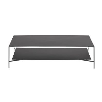 Couchtisch Azisi 140 x 60 cm Stahl Schwarz Rechteckig