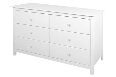 Kommode aus Kiefernholz 130 x 80 x 45 cm Weiß