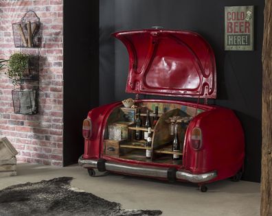 Barschrank THIS&THAT Metall und Altholz 168 x 72 x 80 cm