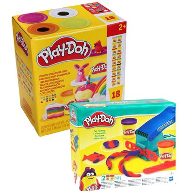 16,48 EUR/kg Play-Doh Fun Factory Knetpresse Set mit 20 Dosen Knete Fantasiepack