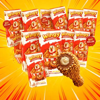 Bundle Wingy Crunch Crispy Chicken Chocolate 12 Stück Box Schokoladensnack mit cremig