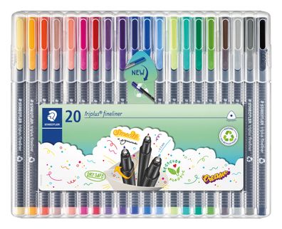 STAEDTLER® 334 SB20 Fineliner triplus rPP, 20ST