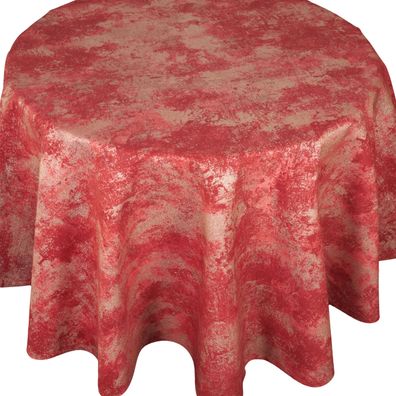 Hossner Weihnachten Runde Tischdecken Rot Fleckenschutz Stoff Waschbar
