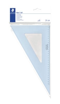 STAEDTLER® 567 31-60 Zeichendreieck 31cm 60/30 Gr. tr. bl