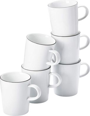 Arzberg Vorteilset 2 Stück Cucina-Basic Becherset 6-tlg. im GK Colori Black 42100