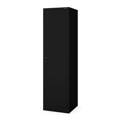 Putzmittelschrank Besenchrank Metallschrank Spind 2 Abteile 185x50x50 cm Schwarz