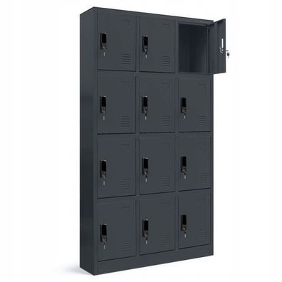 Wertfachschrank Schließfachschrank Fächerschrank 185x90x40 cm Anthrazit