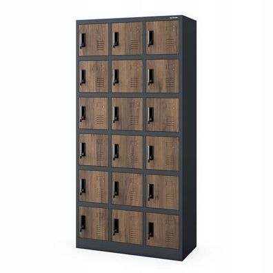 Umkleideschrank Fächerschrank Schließfachschrank 185 cm x 90 cm x 40 cm