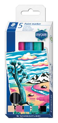STAEDTLER® 349 C5 Acrylmarker Lumocolor 5St DJ