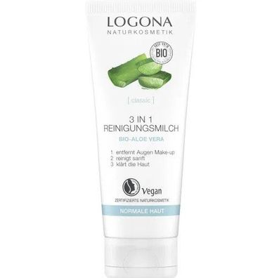 Logona Naturkosmetik - 3in1 Reinigungsmilch - 100 ml