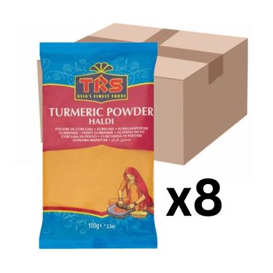 8er-Pack TRS Kurkumapulver Haldi 100g