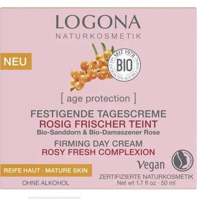 Logona Naturkosmetik - Age Protection Festigende Tagescreme Rosig frischer Teint