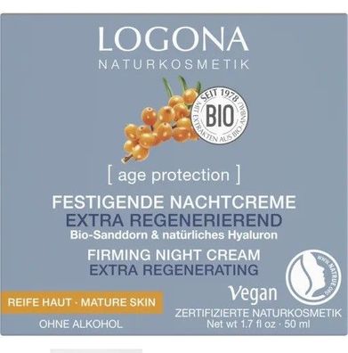 Logona Naturkosmetik - Age Protection Festigende Nachtcreme Extra regenerierend