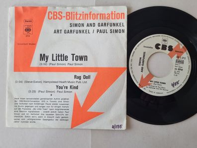 Simon and Garfunkel - My Little Town 7'' Vinyl Germany PROMO