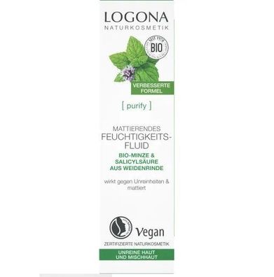 Logona Naturkosmetik - Purify Mattierendes Feuchtigkeitsfluid - 30 ml