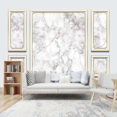 3D Wandtapete Weißer Marmor Vlies Tapete Modern & Elegant 10338