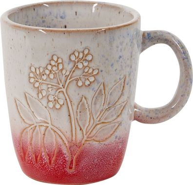 Die Spiegelburg, Porzellan-Tasse Blume rot - LandLust, Handgefertigt, Landleben 22048
