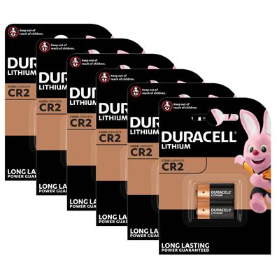 6x Duracell CR2 CR15H270 CR17355 Lithium Power Photo Batterie 3V im Blister