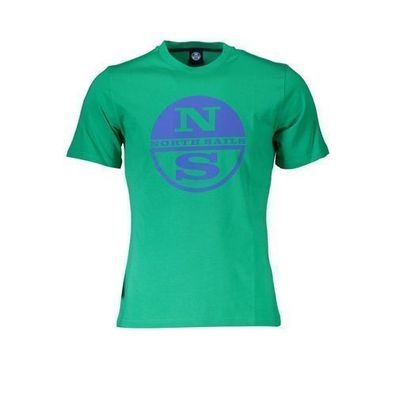 North Sails Green Cotton Men T-Shirt