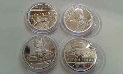 4x2 Pfund Grossbritannien music legends Queen, Elton John David Bowie The who 4oz