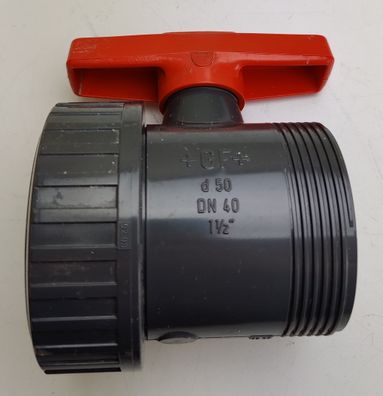 Georg Fischer Kugelhahn Typ 346 d50 DN40 11/2" PN16 PVC-U EPDM 161.483.935 gebraucht