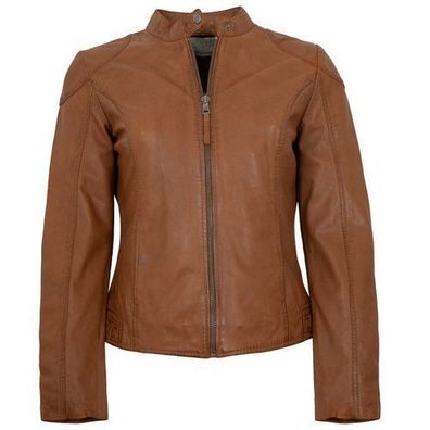 Mauritius - Damen Lederjacke Lammnappa cognac