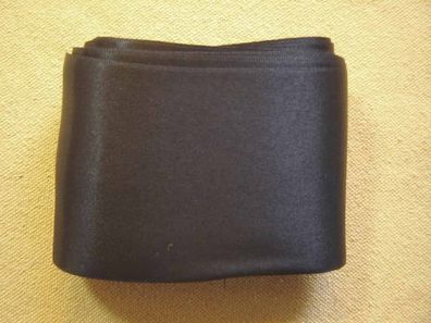 Satinband 7,8 cm breit schwarz hochwertig steife Satin Qualität Hutband je 1m