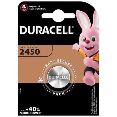 Duracell Specialty CR 2450 3V Lithium Batterie Knopfzelle DL2450 im Blister