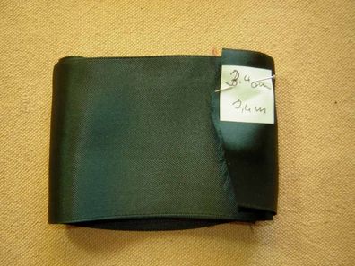 Satinband 7,4 cm breit dkl grün hochwertig Satin Qualität Hutband Rest 3,4 m SB110