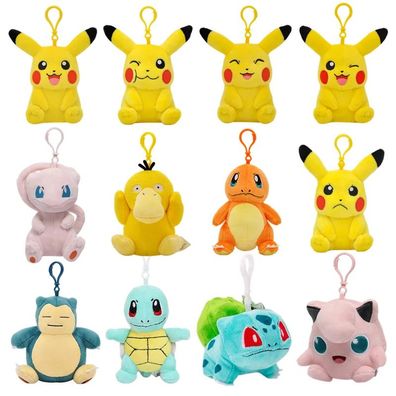 Pokmon Schlusselanhanger Plusch Pikachu Glumanda Bisasam Schiggy Anhanger