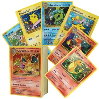 Charizard Pikachu Blastoise Pokmon Sammelkarten PTCG Anime Sammlung Spielzeug