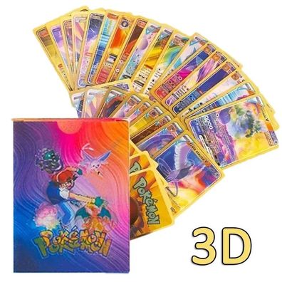 3D Pokmon Spielkarten Charizard Pikachu Arceus VMAX GX VSTAR Sammelkarten Sammlung