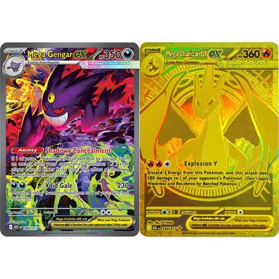 DIY Pokmon Sammelkarten Mega Gengar Charizard X Y Anime Spielzeug Geschenk