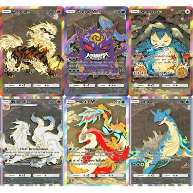 Pokmon Karten Rare Holo Serie Gengar Snorlax Milotic Arcanine Sammlung