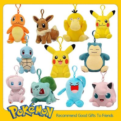 Pokmon Schlusselanhanger Plusch Pikachu Mew Relaxo Evoli Bisasam