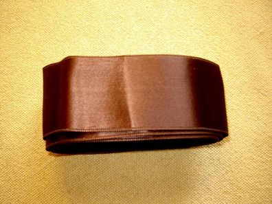 Satinband 6,3cm breit sattes braun hochwertig Satin Qualität Hutband SB125