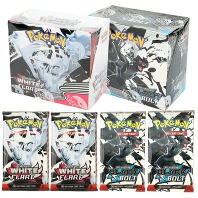 Pokmon Booster Box Karten Black Bolt White Flare TCG Sammelkarten Geschenk