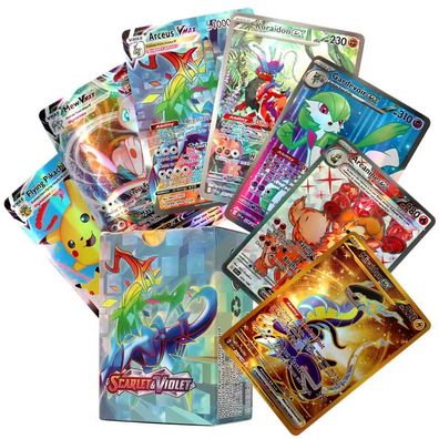 Holo Pokmon Karten Scarlet Violet VMAX EX Sammelkarten Englisch Kinder Geschenk
