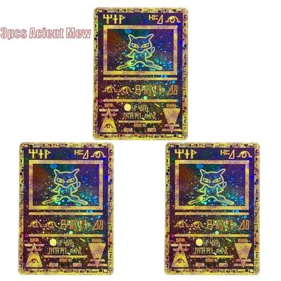 Ancient Mew Pokmon Sammelkarte Zekrom Reshiram Victini Holo Anime Sammlung Geschenk