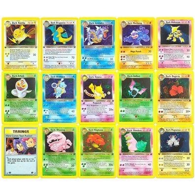 Pokmon Karten Team Rocket Dark Charizard Blastoise Dragonite Raichu Holo Sammlung