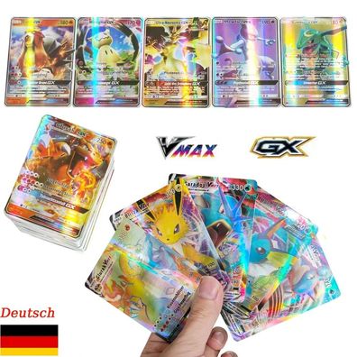 Pokmon Karten Deutsch GX VMAX Holo Sammelkarten Gold Silber Sammlung Geschenk