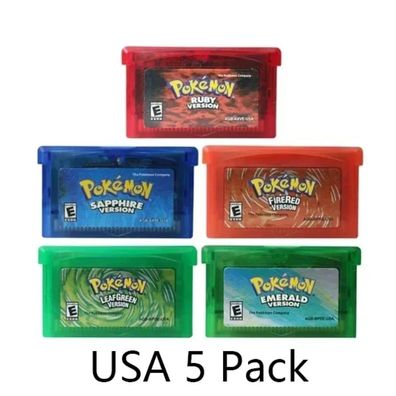 Pokmon GBA Spiel Modul Emerald FireRed LeafGreen Ruby Sapphire Retro