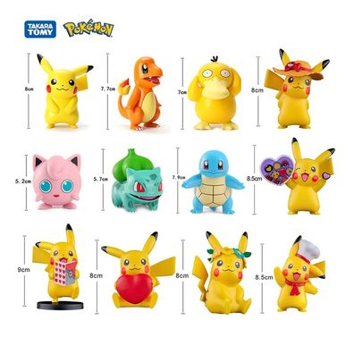 Pokmon Figuren Set Pikachu Glumanda Enton Schiggy Pummeluff Bisasam