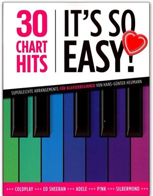30 Charthits - It´s so easy! Klavier Noten + Herz
