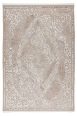 Teppich Höhe 11 mm Kurzflorteppich rechteckig Beige Wohnzimmer 4 Größen