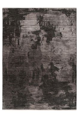 Teppich Höhe 10 mm Kurzflorteppich rechteckig Grau Wohnzimmer 4 Größen