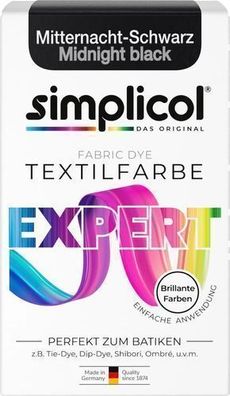 Simplicol Experten Textilfarbe Mitternacht Schwarz, 150 g