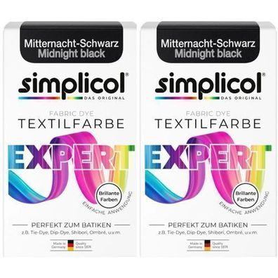 Simplicol Expert Textilfarbe Mitternacht-Schwarz - 2x150 g