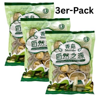 3er-Pack Nature´s Best Harvest Getrocknete Shiitake Pilze 100g