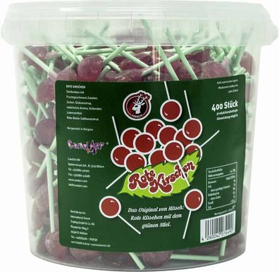 Hirsch Kirsch Lolly Lutscher Eimer 400 Stück 1.2 kg